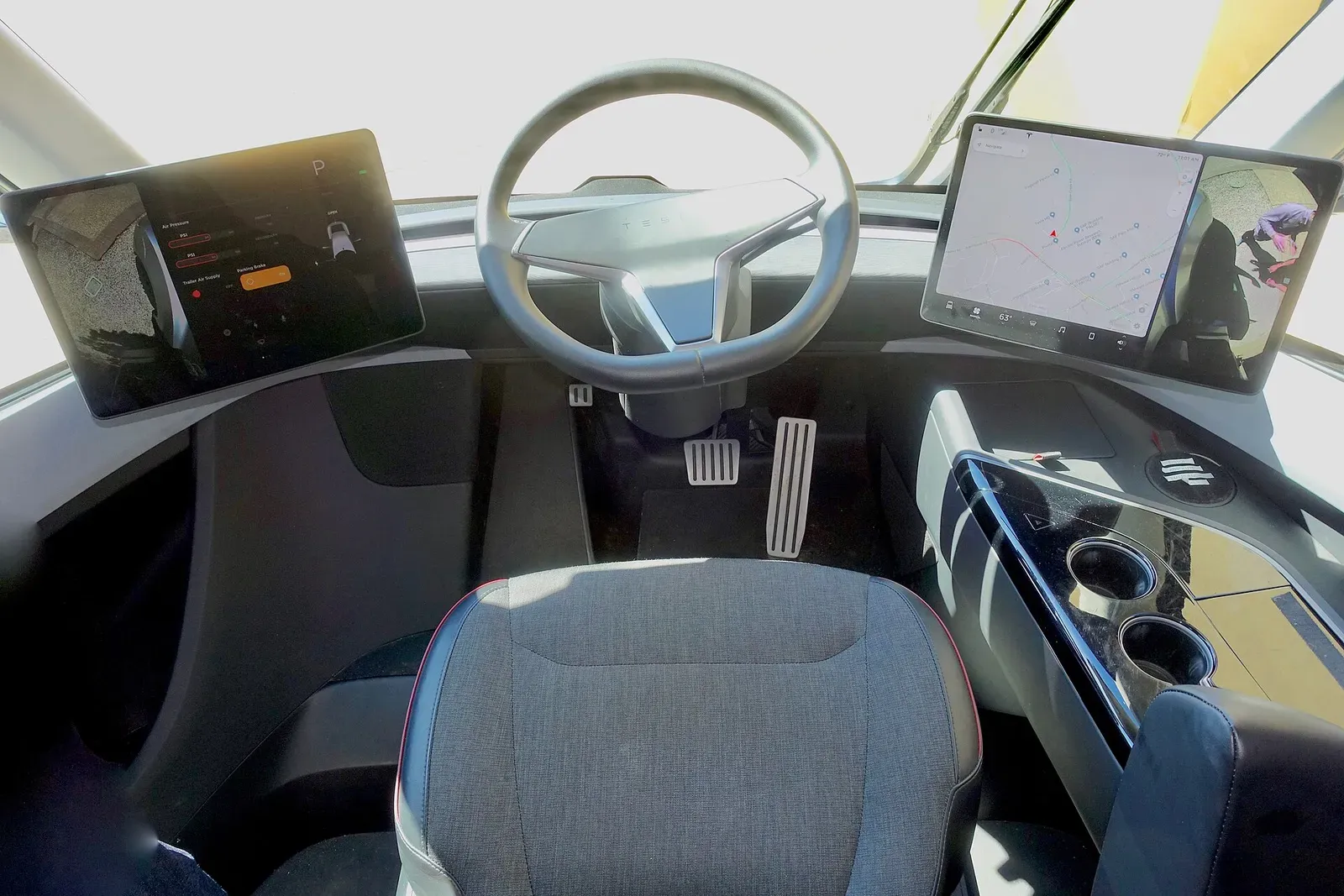 Inside Tesla Semi prototype cab